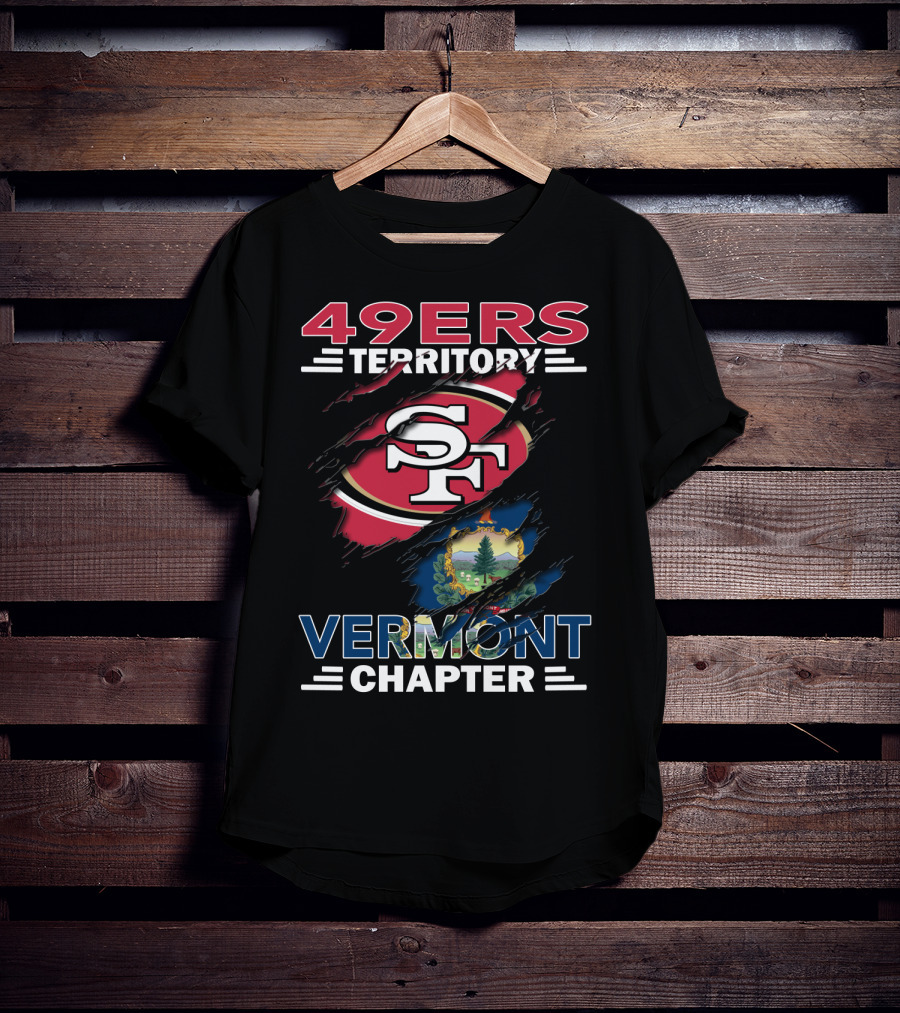 49ers Territory San Francisco Vermont Chapter Logo Flag T-Shirt