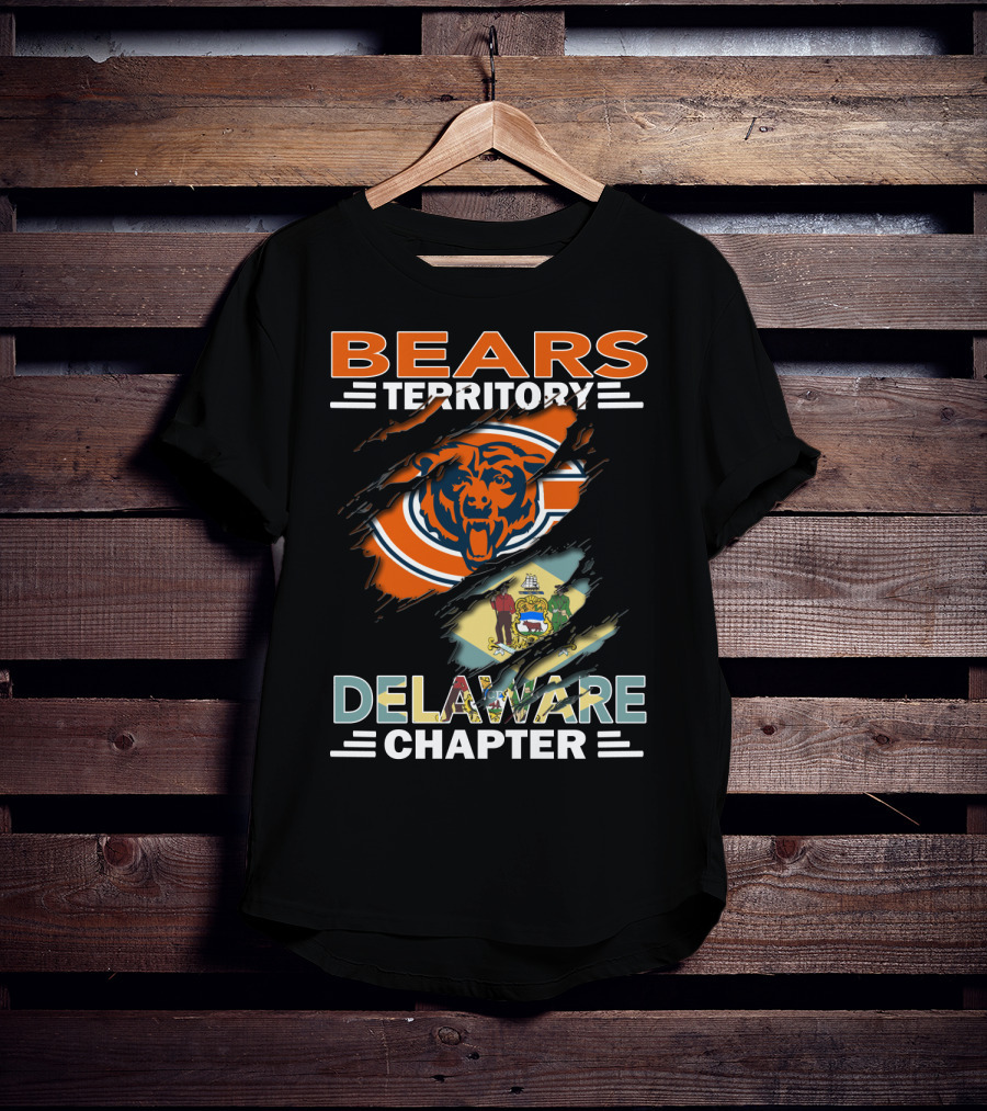 Bears Territory Chicago Delaware Chapter Flag Emblem T-Shirt