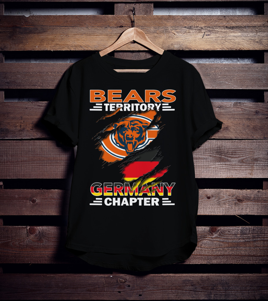 Bears Territory Germany Chapter Chicago Bears Logo German Flag T-Shirt