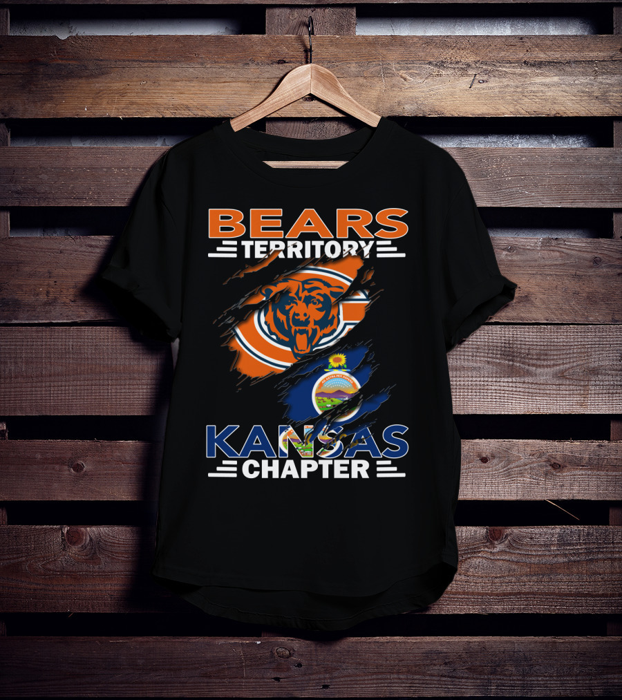 Bears Territory Kansas Chapter Chicago Football Fan Club T-Shirt