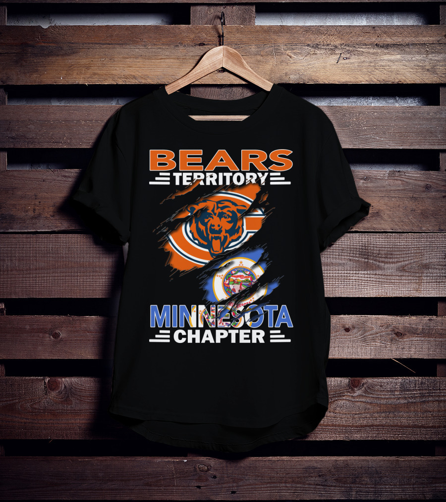 Bears Territory NFL Minnesota Chapter With State Flag Elements T-Shirt