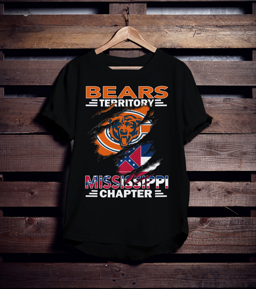 Bears Territory Chicago Mississippi Chapter Flag Collaboration T-Shirt