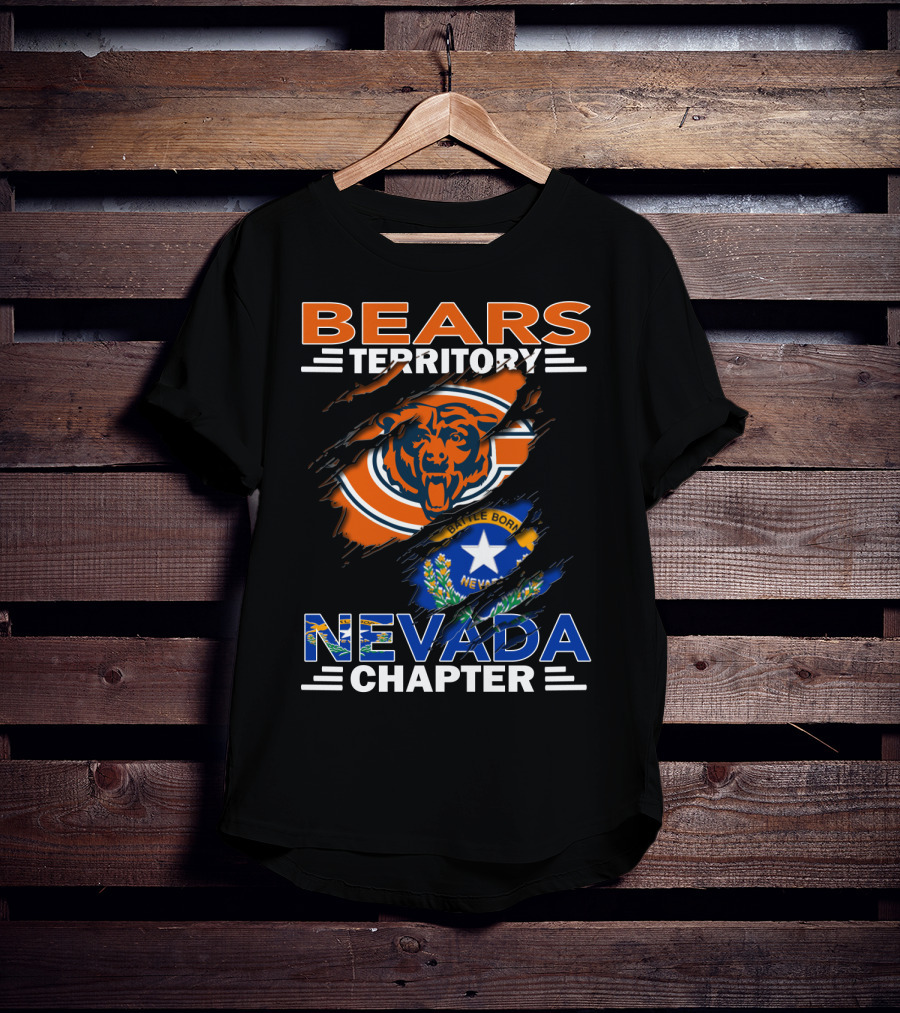 Bears Territory Nevada Chapter Battle Born Flag Emblem T-Shirt