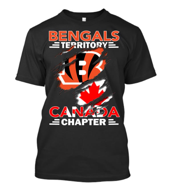 Bengals Territory Canada Chapter Bengals Logo Maple Leaf T-Shirt