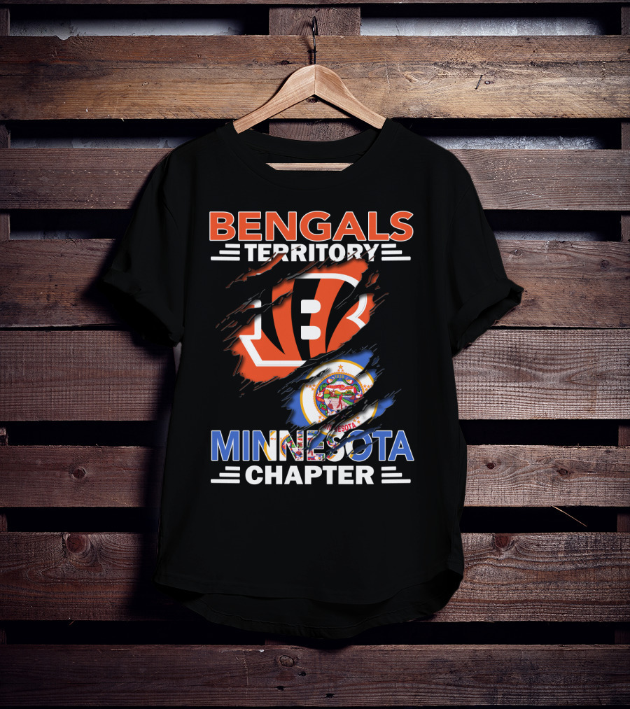 Bengals Territory Minnesota Chapter Football T-Shirt