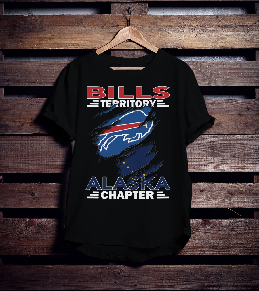 Bills Territory Buffalo Football Alaska Chapter Logo Flag T-Shirt