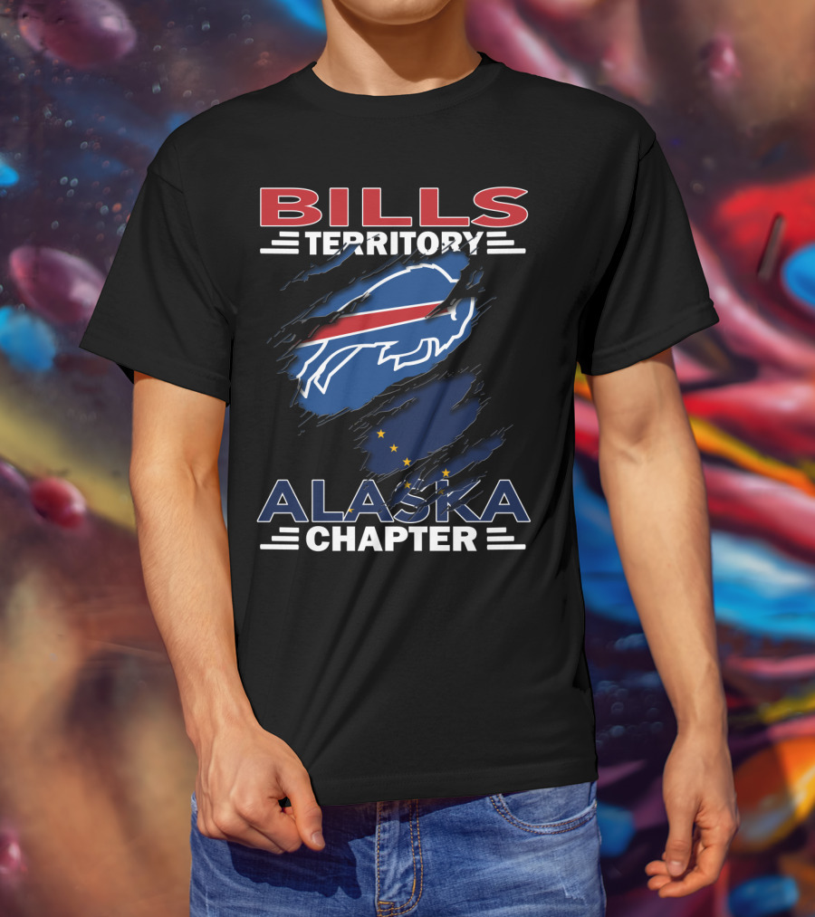 Bills Territory Buffalo Football Alaska Chapter Logo Flag T-Shirt