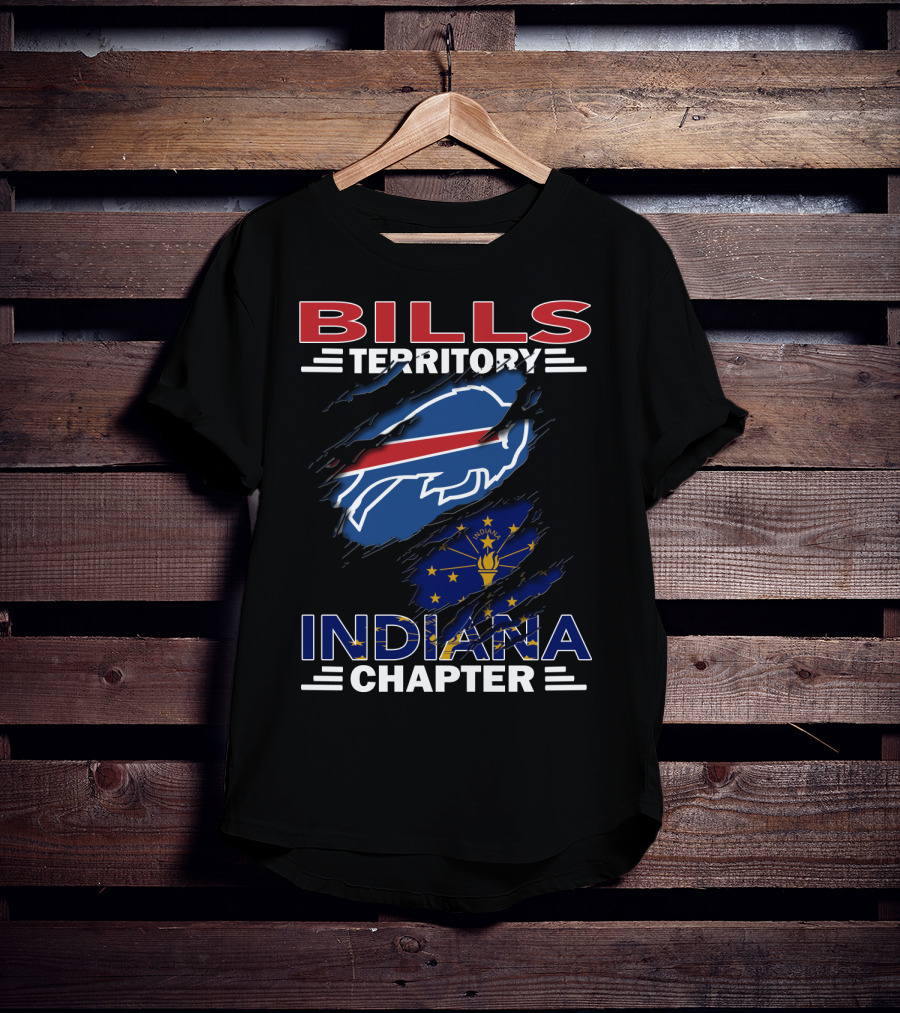 Bills Territory Indiana Chapter Buffalo Bills Indiana Flag T-Shirt