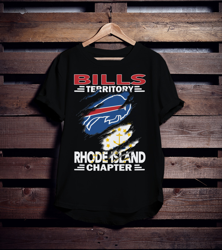 Bills Territory Rhode Island Chapter Blue Red Buffalo And Anchor T-Shirt