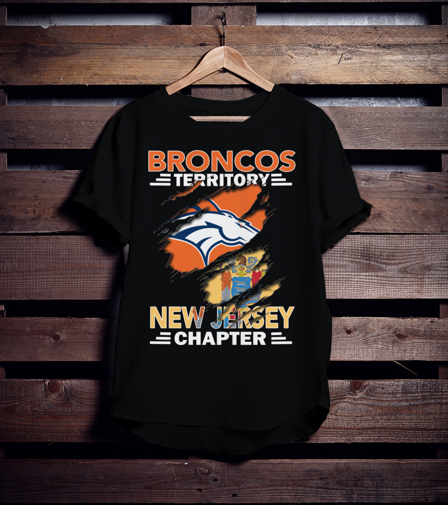 Broncos Territory New Jersey Chapter NFL Team Pride State Emblem T-Shirt