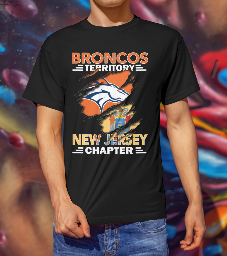 Broncos Territory New Jersey Chapter NFL Team Pride State Emblem T-Shirt
