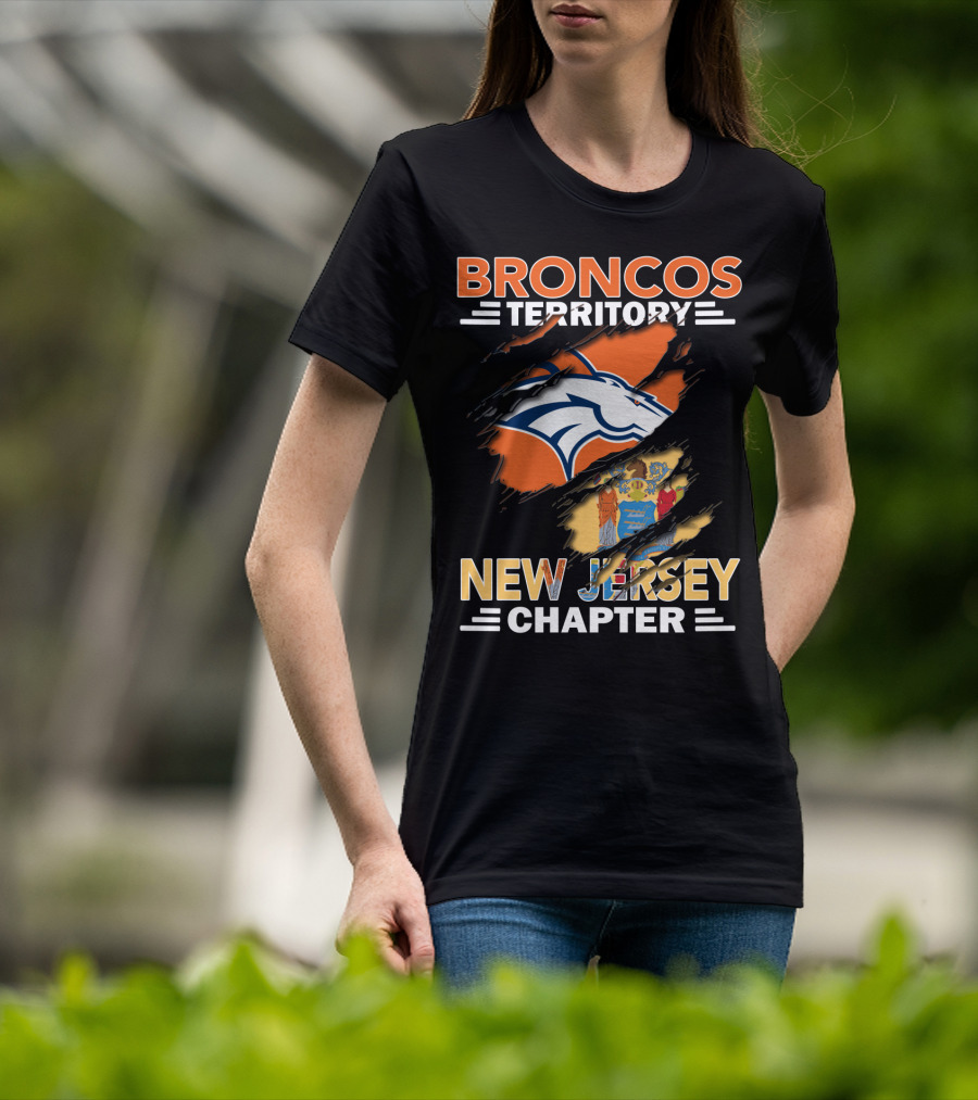 Broncos Territory New Jersey Chapter NFL Team Pride State Emblem T-Shirt