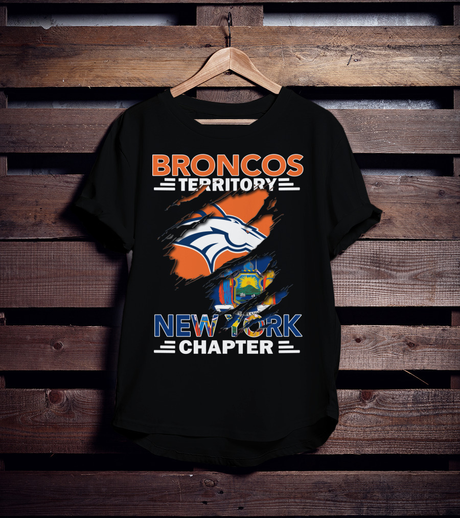 Broncos Territory New York Chapter State Pride Fan Gear T-Shirt