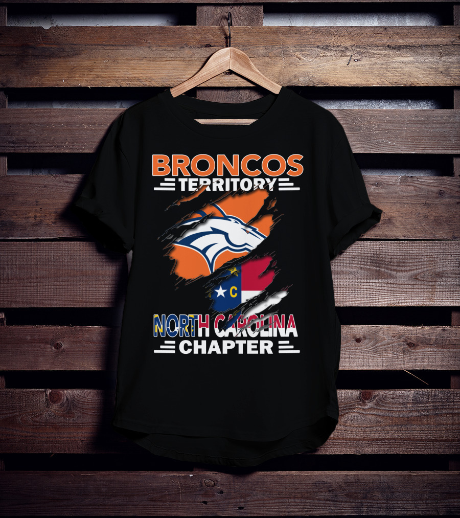 Broncos Territory North Carolina Chapter NFL Logo Fan Group T-Shirt