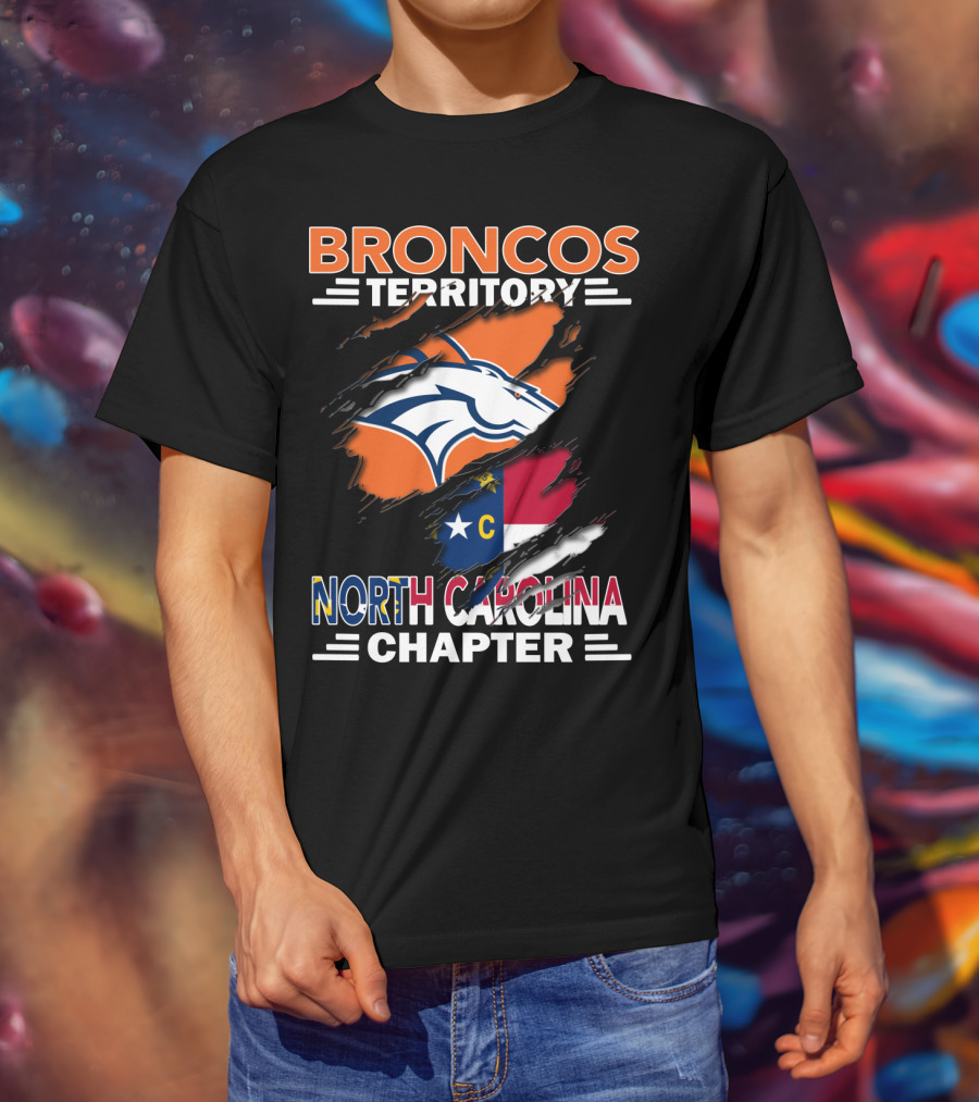 Broncos Territory North Carolina Chapter NFL Logo Fan Group T-Shirt