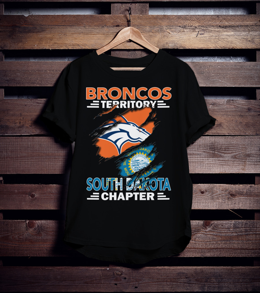 Broncos Territory South Dakota Chapter Logo And State Emblem T-Shirt