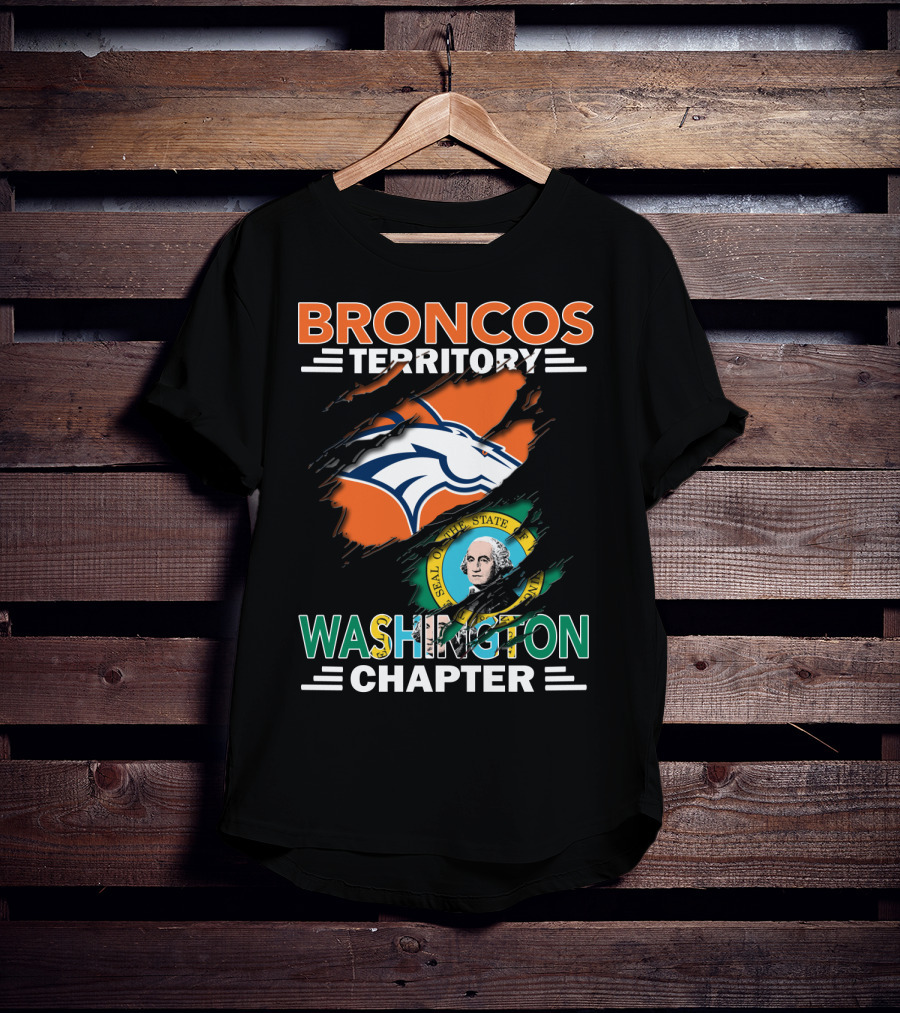 Broncos Territory Washington Chapter Denver Football Fan Club T-Shirt