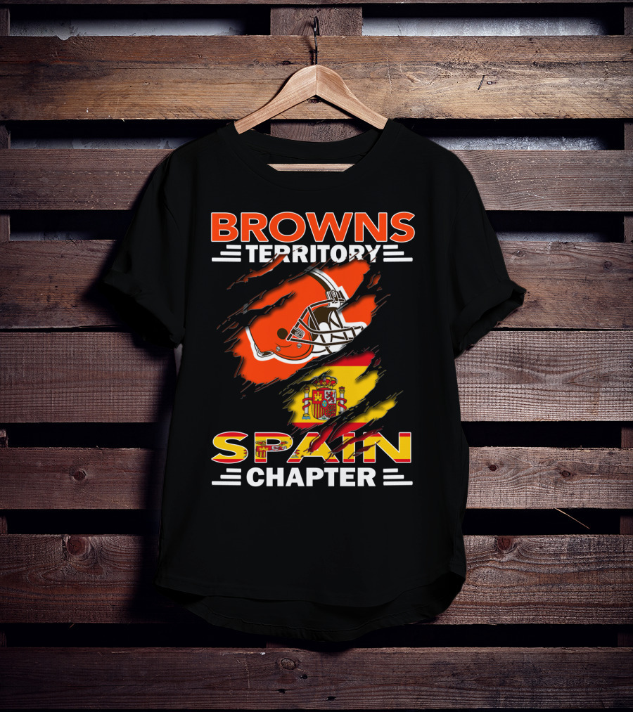 Browns Territory Spain Chapter Helmet Flag T-Shirt