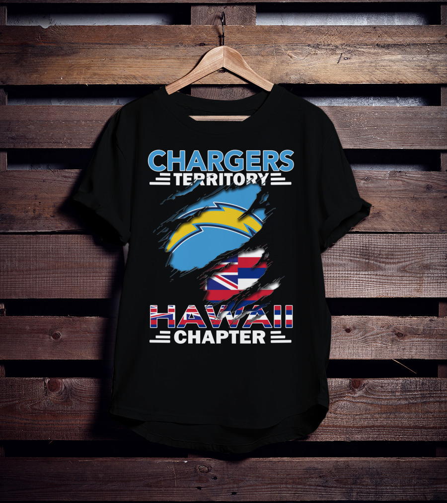 Chargers Territory Hawaii Chapter NFL Team Fan Union Jack Flag T-Shirt