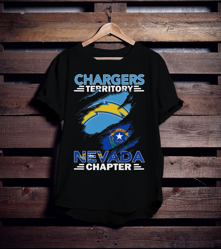 Chargers Territory Nevada Chapter Battle Born Flag Emblem T-Shirt