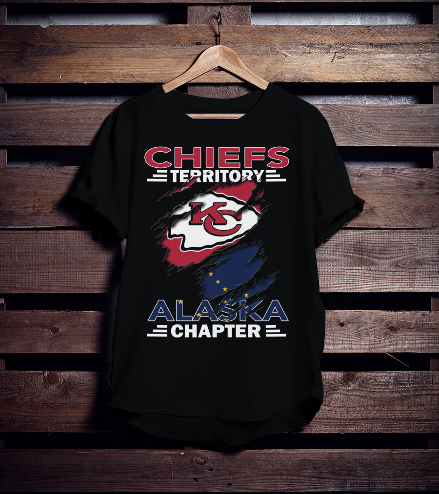 Chiefs Territory Alaska Chapter Kansas City Chiefs Logo And Alaska Flag Elements T-Shirt