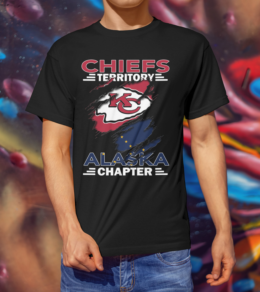 Chiefs Territory Alaska Chapter Kansas City Chiefs Logo And Alaska Flag Elements T-Shirt