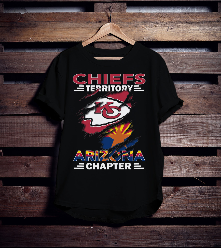 CHIEFS TERRITORY ARIZONA CHAPTER KC Logo State Flag T-Shirt