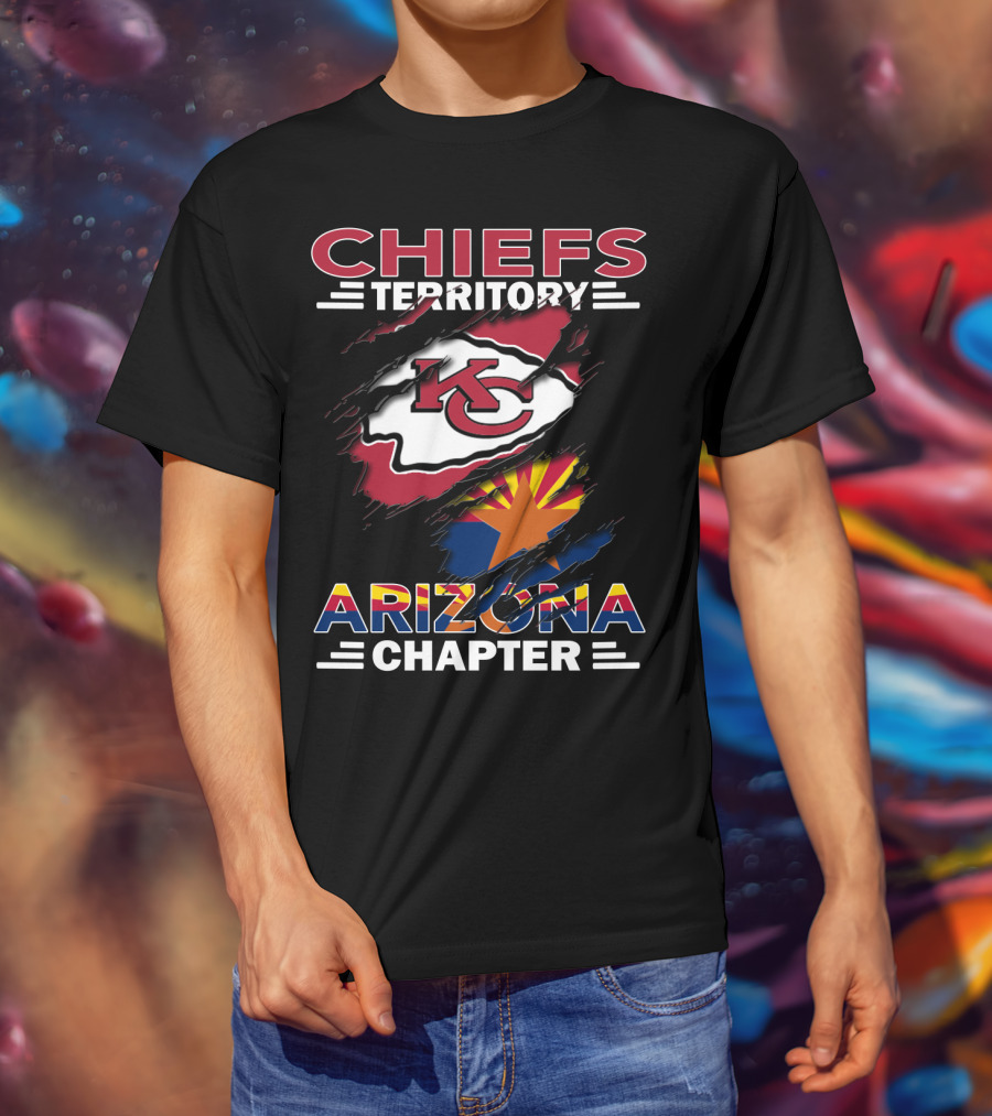 CHIEFS TERRITORY ARIZONA CHAPTER KC Logo State Flag T-Shirt