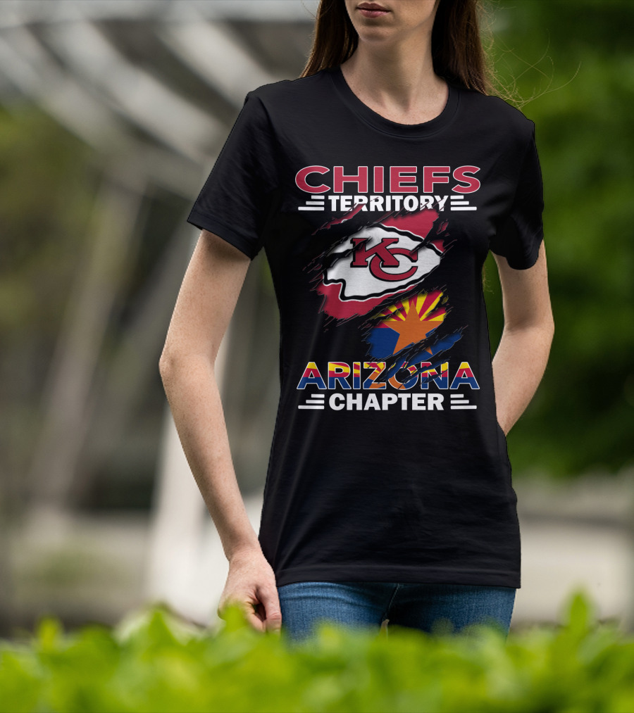 CHIEFS TERRITORY ARIZONA CHAPTER KC Logo State Flag T-Shirt