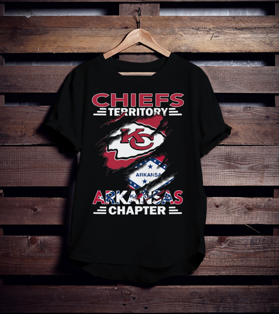 Chiefs Territory Arkansas Chapter Kansas City Chiefs Arkansas Flag T-Shirt