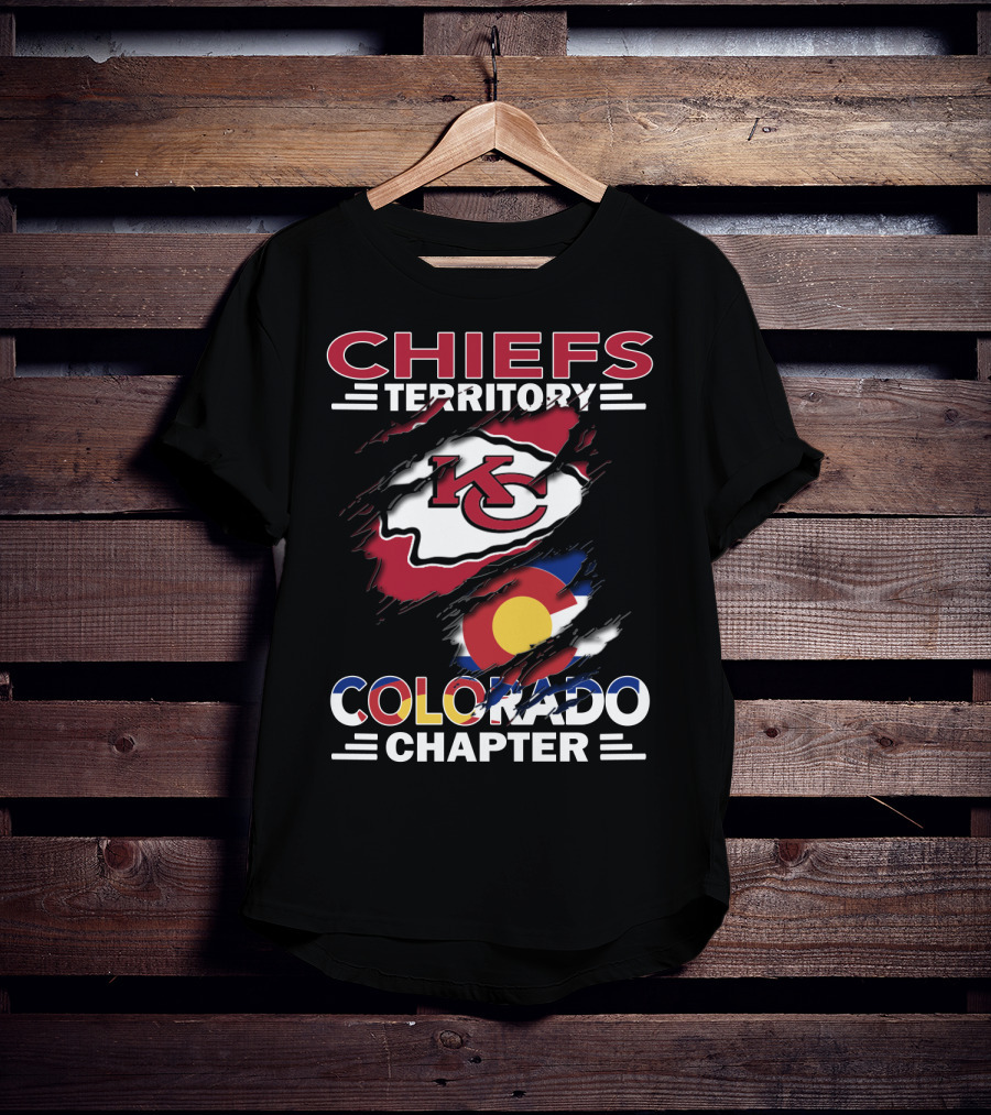 Chiefs Territory Colorado Chapter Kc Logo Colorado Flag T-Shirt