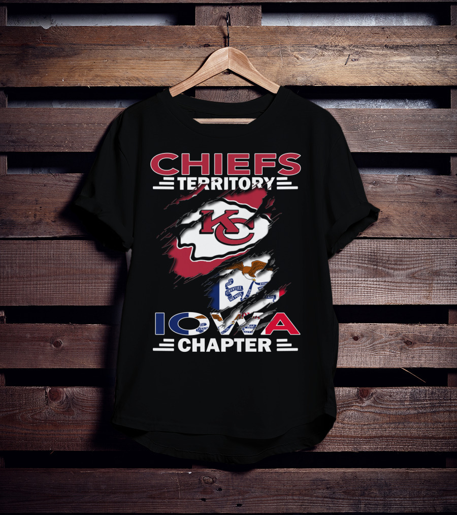 Chiefs Territory Iowa Chapter Kansas City Flag T-Shirt