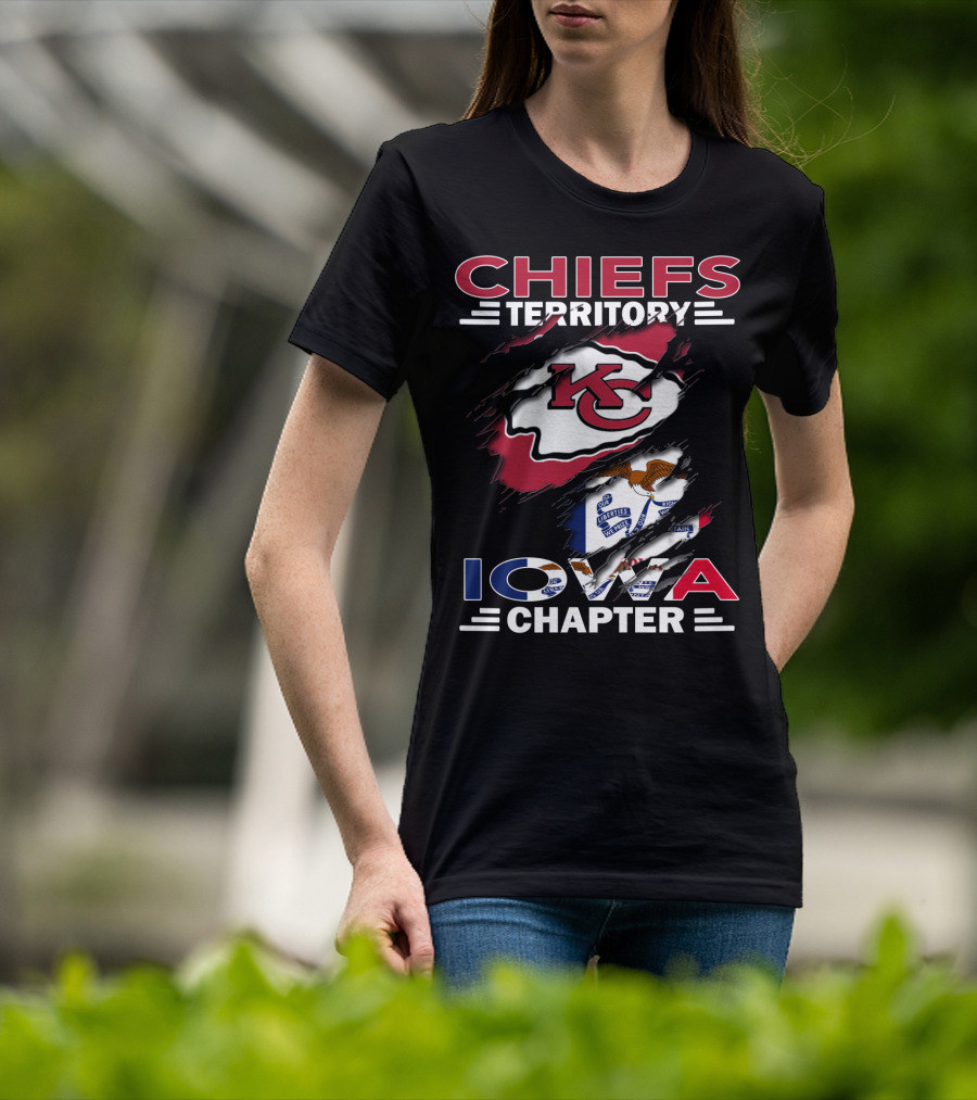 Chiefs Territory Iowa Chapter Kansas City Flag T-Shirt