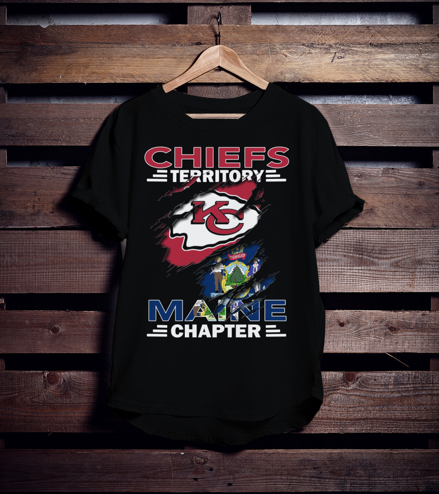 Chiefs Territory Kansas City Logo Maine Chapter T-Shirt