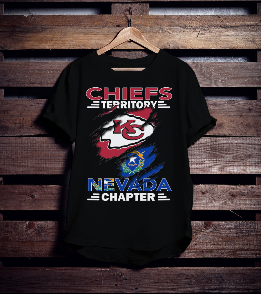Chiefs Territory Kansas City Logo Nevada Chapter Football Fan T-Shirt