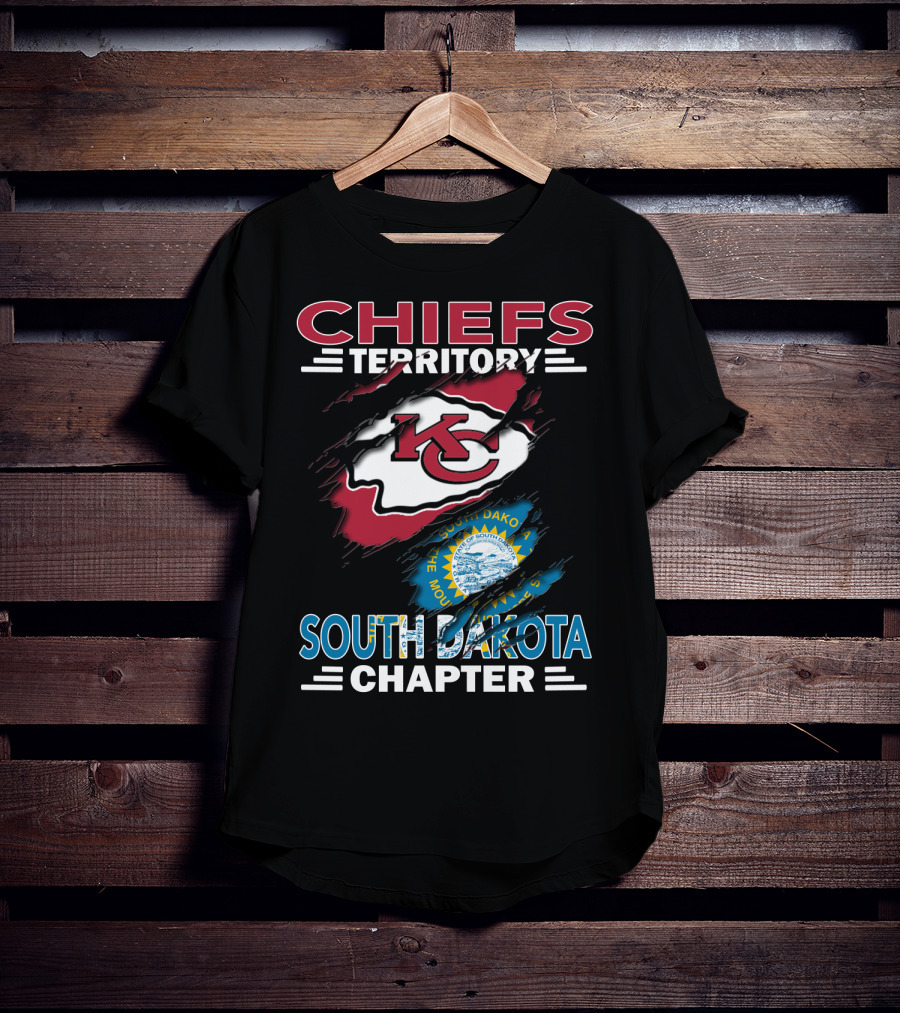 CHIEFS TERRITORY SOUTH DAKOTA CHAPTER KC Logo And South Dakota Emblem T-Shirt