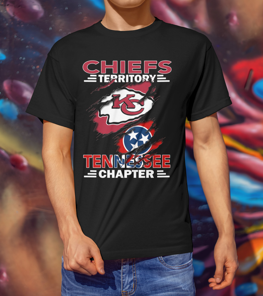 Chiefs Territory Tennessee Chapter KC Logo Flag T-Shirt