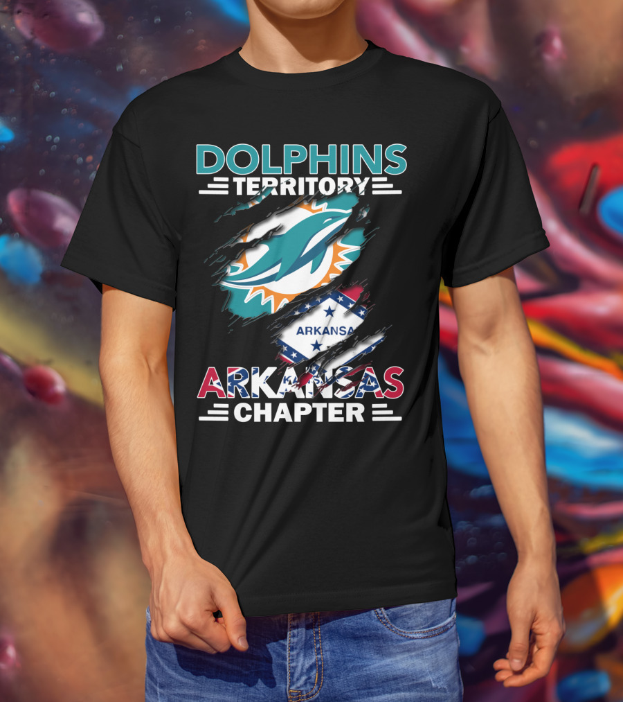 Dolphins Territory Arkansas Chapter Miami Logo Fan T-Shirt
