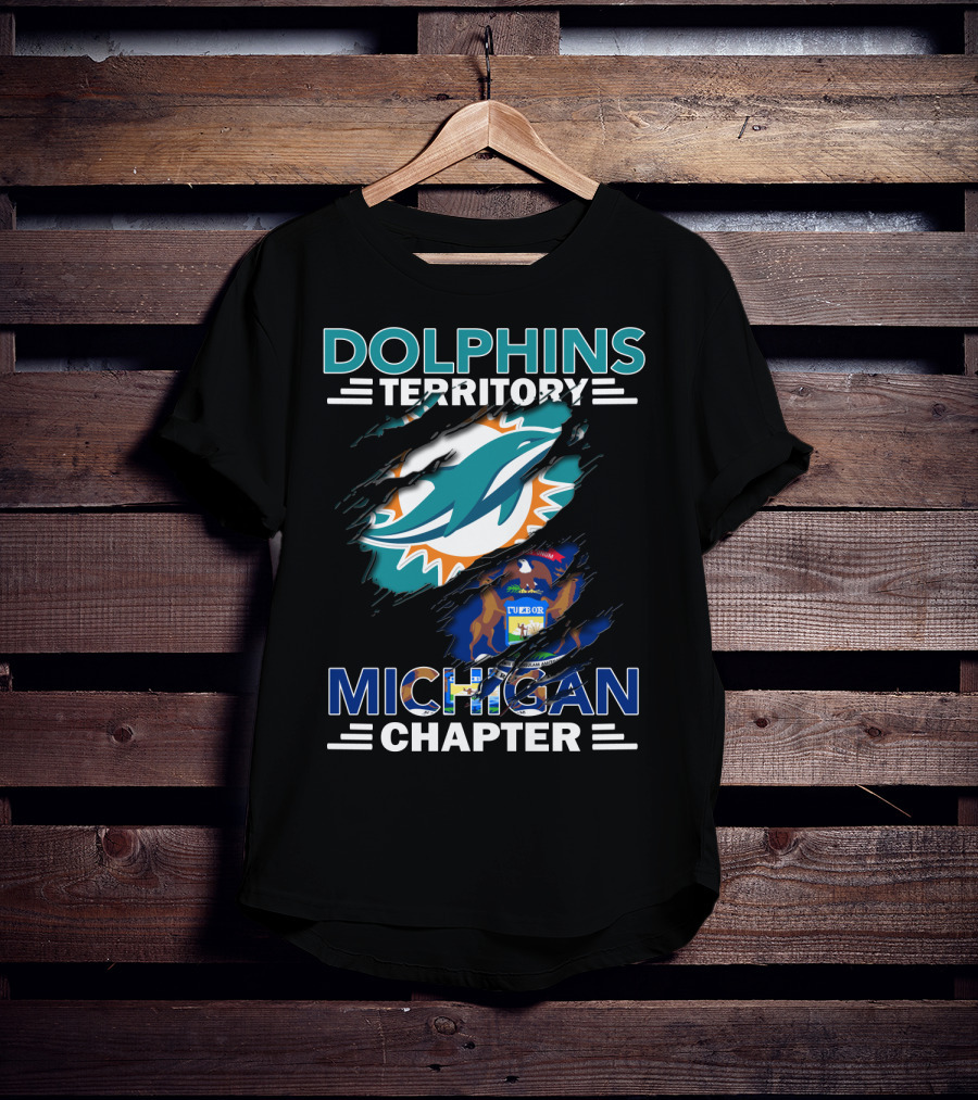 Dolphins Territory Michigan Chapter Football Enthusiast T-Shirt