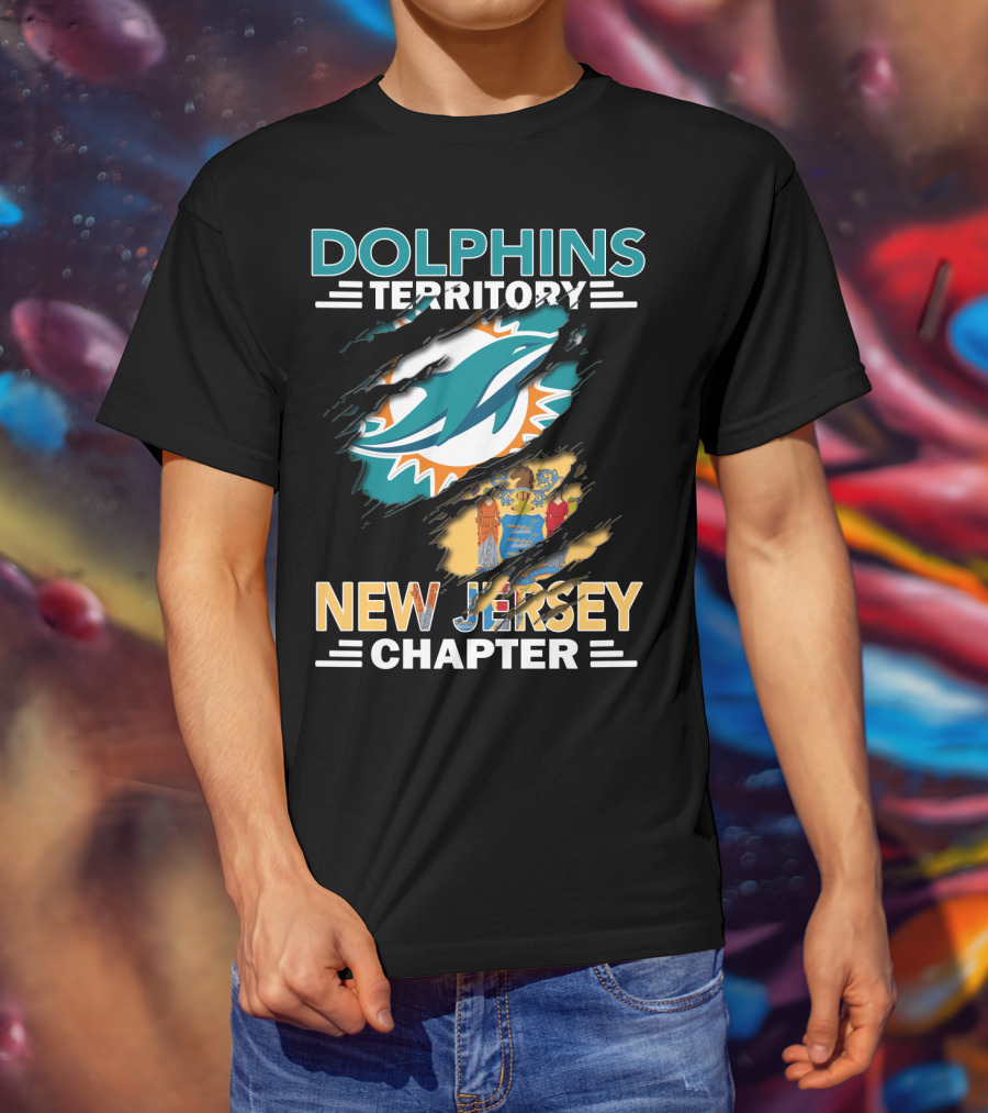 Dolphins Territory New Jersey Chapter NFL Football Fan Club T-Shirt