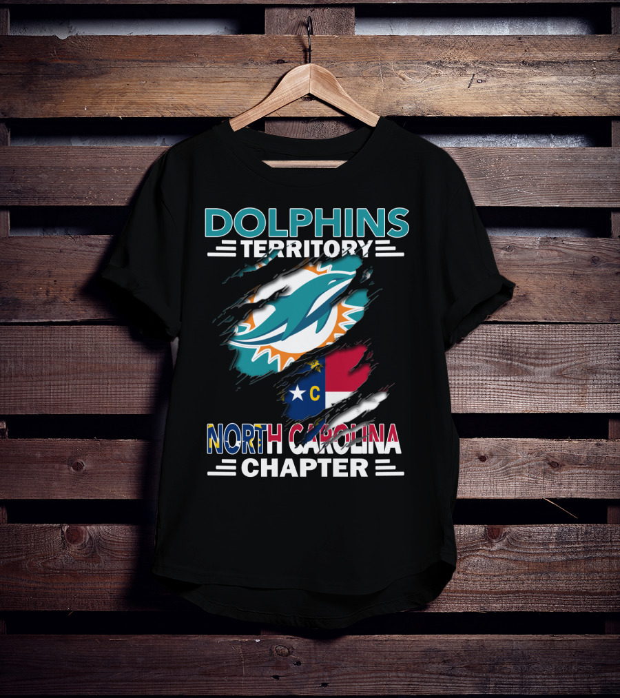 Dolphins Territory North Carolina Chapter Flag T-Shirt