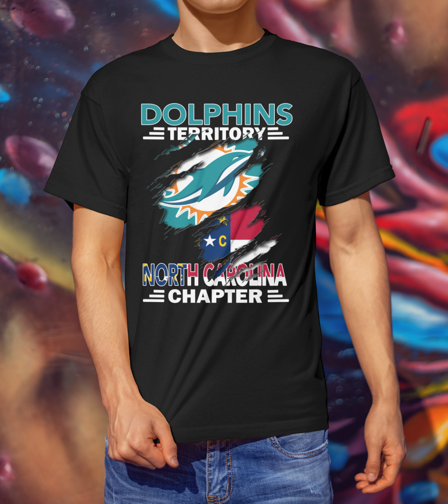 Dolphins Territory North Carolina Chapter Flag T-Shirt