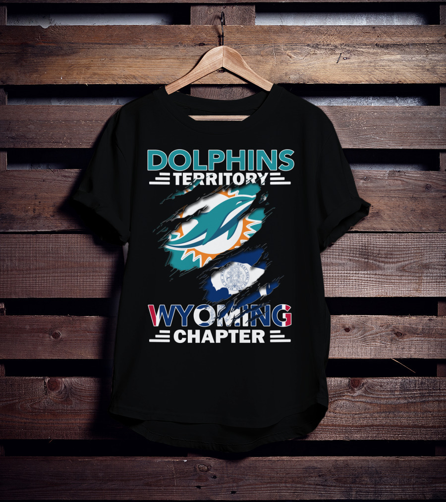 Dolphins Territory Miami Logo Wyoming Chapter T-Shirt