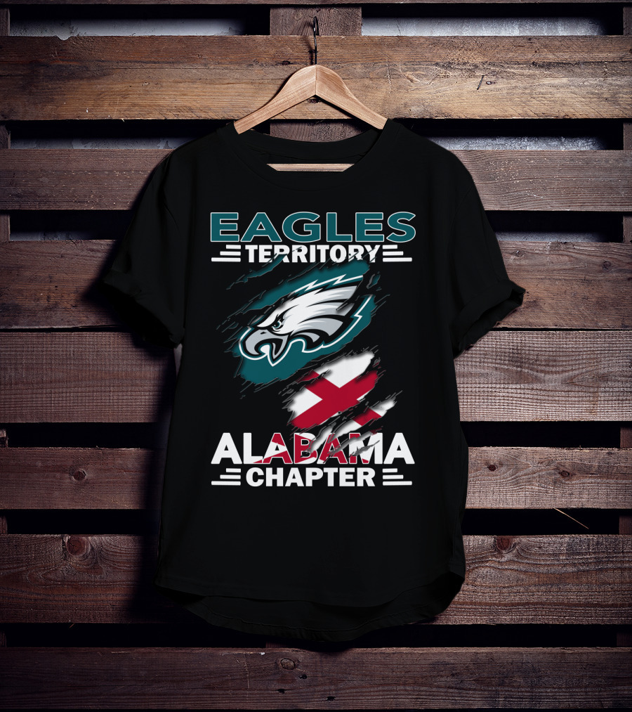 Eagles Territory Alabama Chapter Ripped Flag T-Shirt