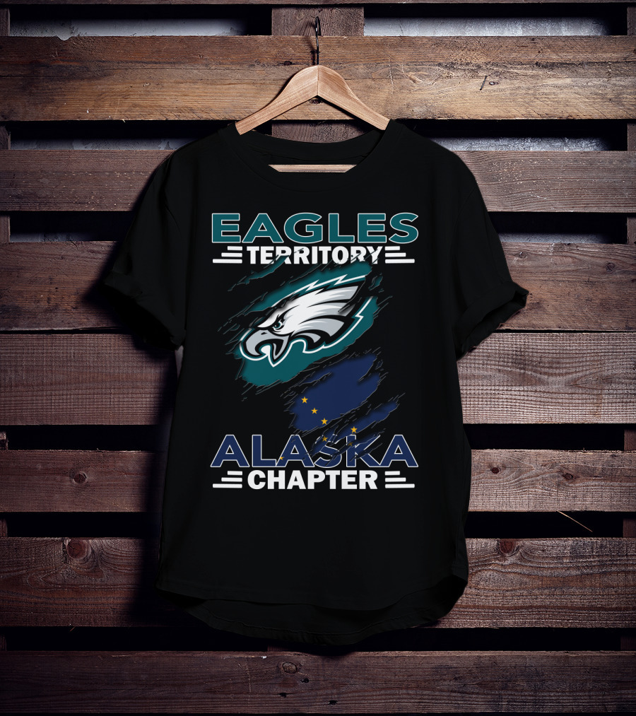 Eagles Territory Alaska Chapter Philadelphia Eagles Alaska State Flag T-Shirt