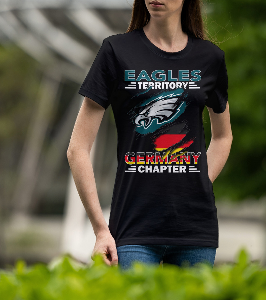 Eagles Territory Germany Chapter Philadelphia Logo Flag Colors T-Shirt