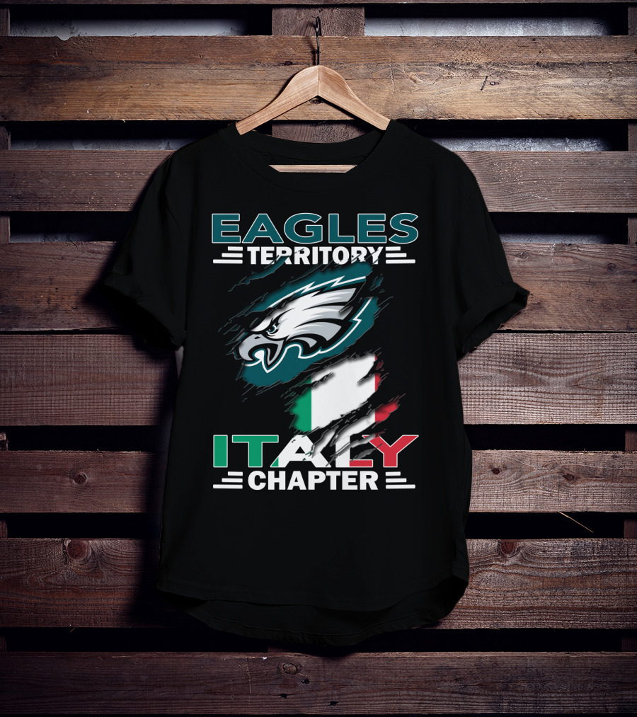 Eagles Territory Italy Chapter Philadelphia Flag T-Shirt