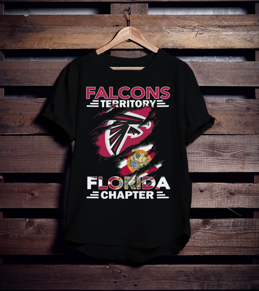 Falcons Territory Florida Chapter Ripped State Flag T-Shirt