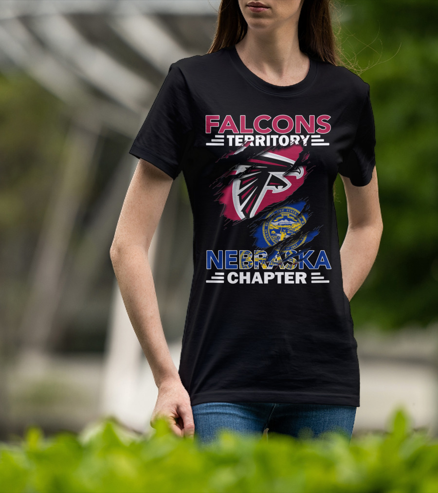 Falcons Territory Nebraska Chapter State Flag T-Shirt