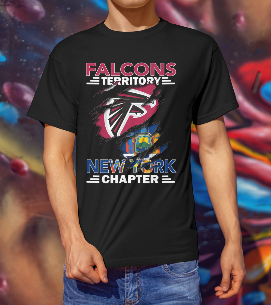 Falcons Territory New York Chapter Atlanta Football Fan Base Yankees T-Shirt
